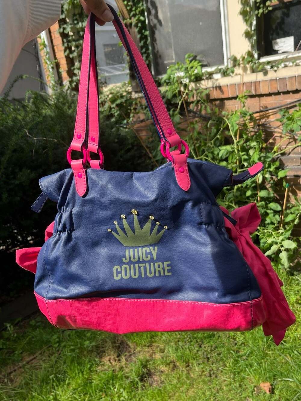 Juicy Couture “Day Dreamer” Coated Canvas Crown Logo Tote Bag 2010’s